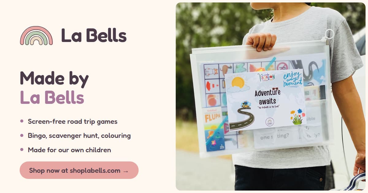 Made by La Bells: the Travel Activity Folder, screen-free road trip games made for our own children